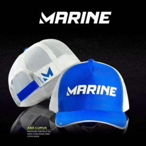 Boné Americano Pescador Azul e Branco (Marine Sports)